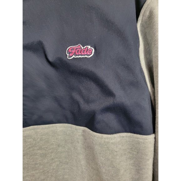 Fade‎ Golf N' Stuff Workshop Sz Large Pullover Sweatshirt Fade 1/4 Zip Navy Gray - Picture 3 of 10